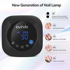 Lavinda metal mirror base closeup reflecting light for even curing
