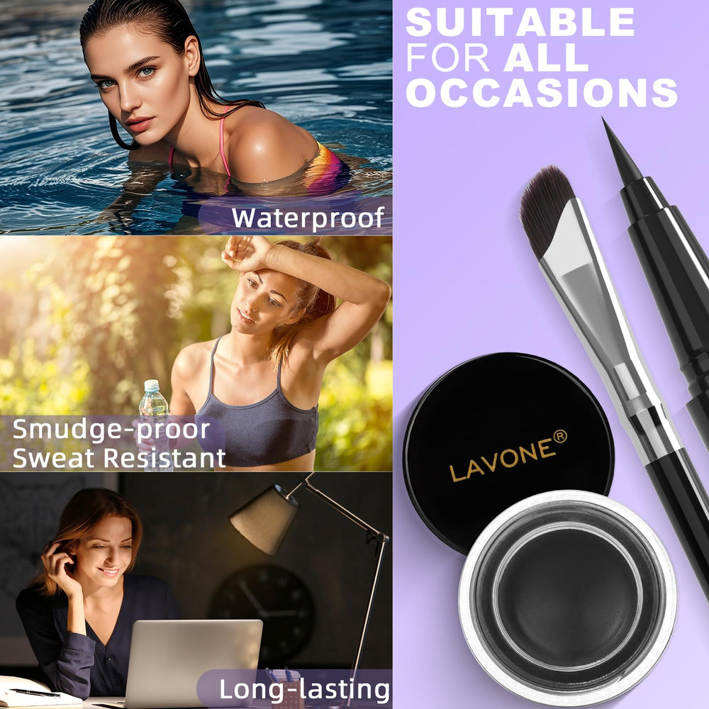 LAVONE eyeliner applied on eye demonstrating long-lasting definition