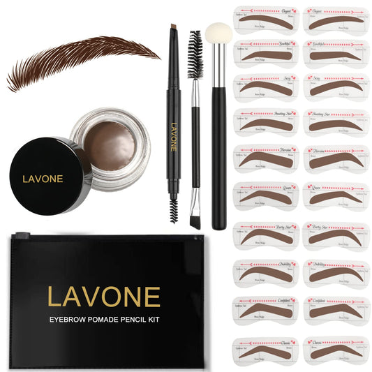 LAVONE front packaging showing full brow kit and quick convenience