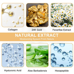 LAVONE close-up of gold-infused gel texture for deep hydration