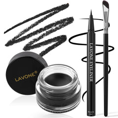 LAVONE front packaging showing complete eyeliner kit and convenience