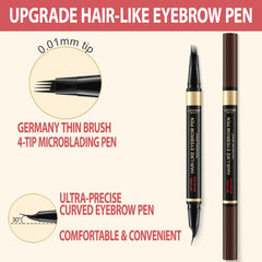 LAVONE close-up microblading tip demonstrating hair-like strokes for natural brows