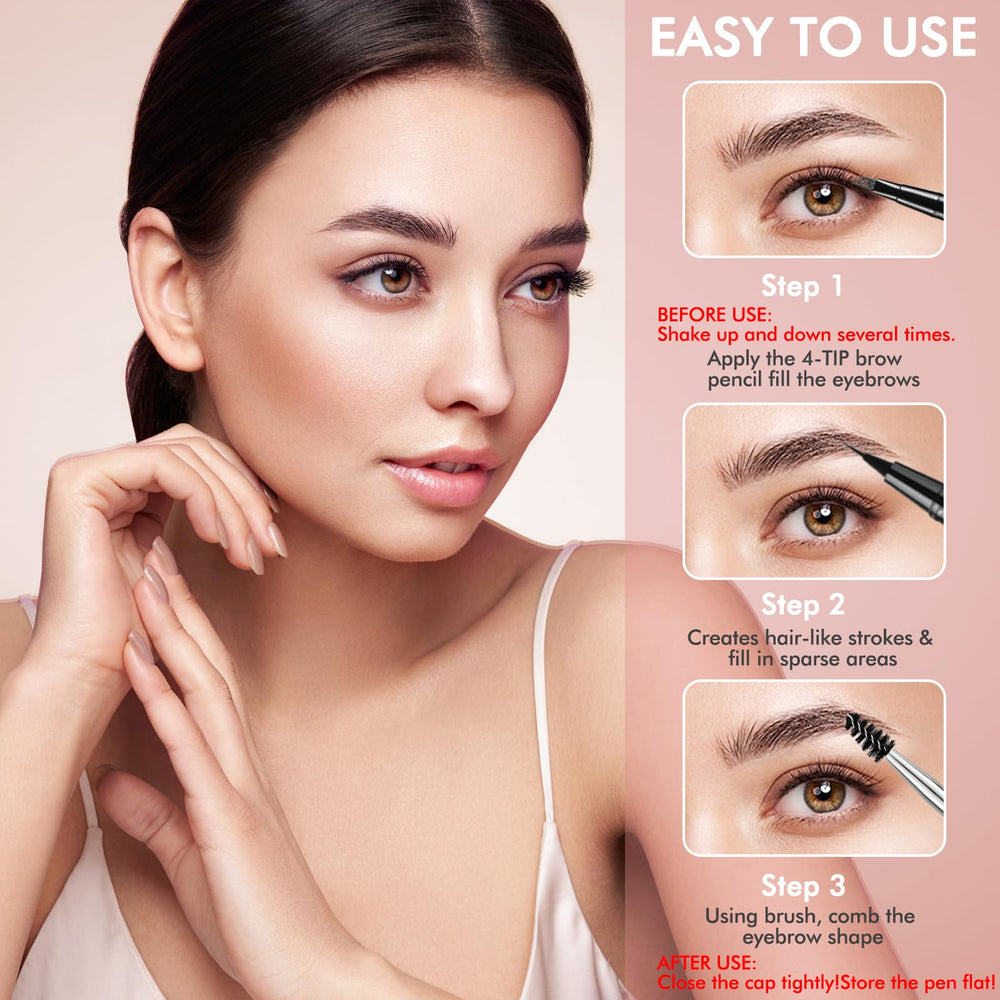 LAVONE pen in use applying brows for quick natural enhancement