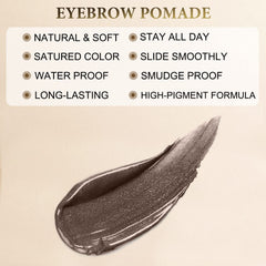 LAVONE pomade open showing smooth texture for even brow stamping