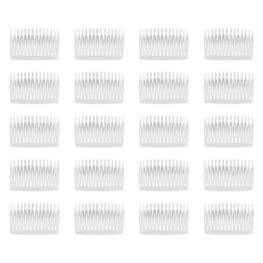 Lawie clear pack of 20 mini side combs showing quantity and compact design benefit