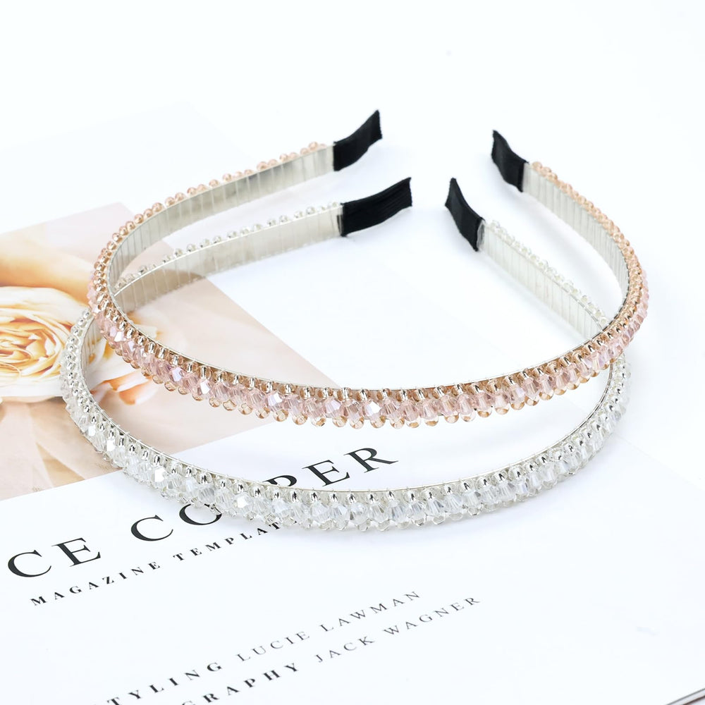 Lawie multicolor band detail showcasing three-line crystal wrap