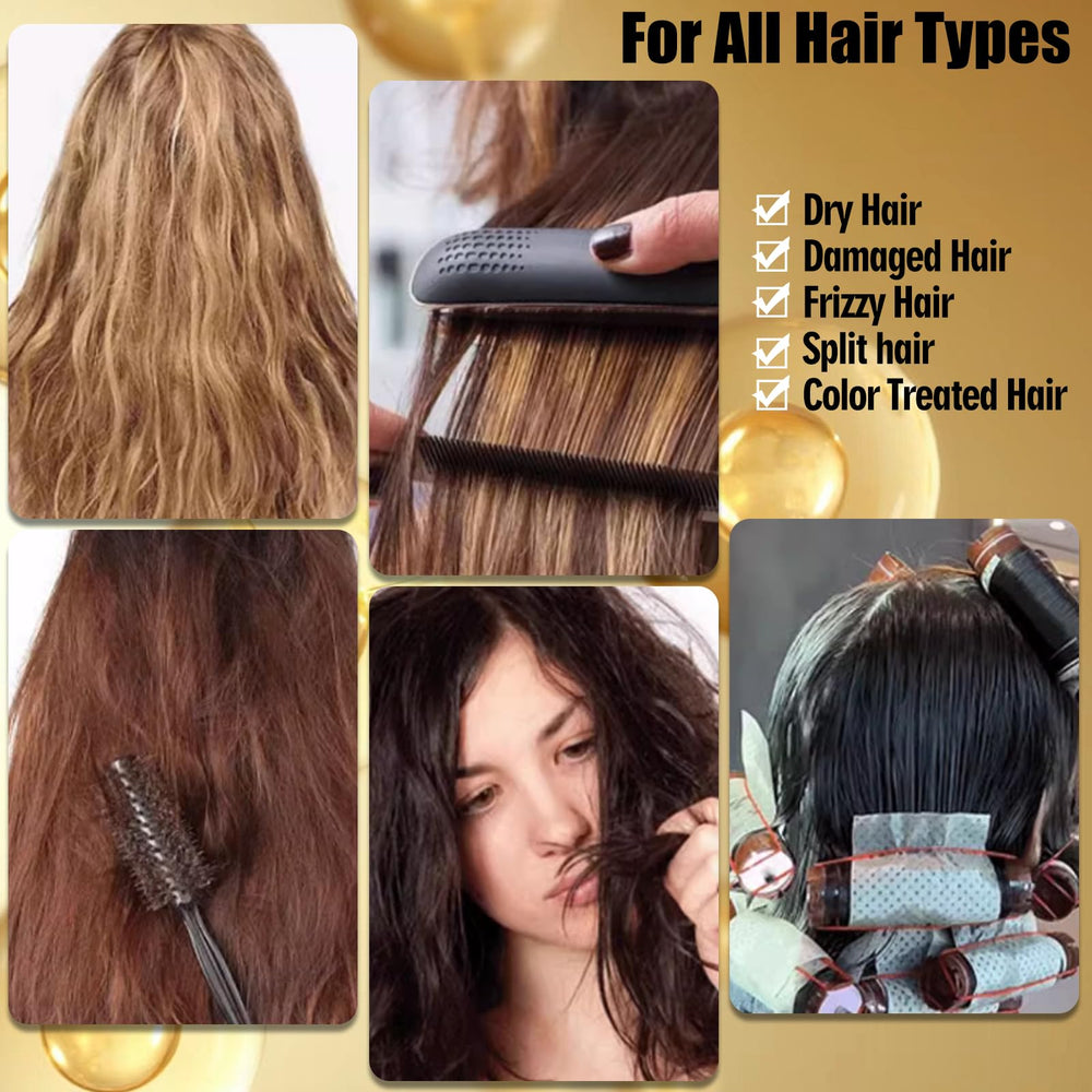 Layhomo before and after hair comparison showing reduced frizz