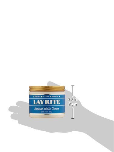 Layrite jar beside common items showing 10.5 oz size and long-lasting supply