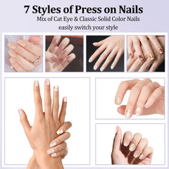 Laza hands applying nails with glue demonstrating easy use