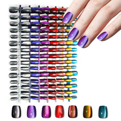 Laza front packaging showing chameleon cat eye set and easy selection benefit