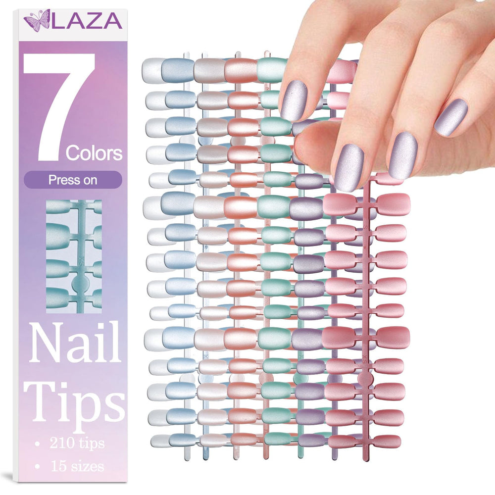 Laza front packaging showing matte macaroon kit and benefits