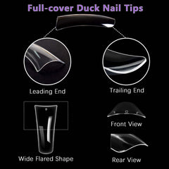 Laza tips applied on model hand demonstrating quick press-on application benefit