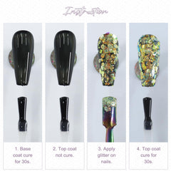 Laza glitter jar next to coin to show portable size and travel convenience