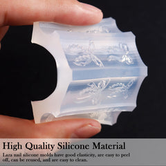 Laza resin charms made from molds demonstrating delicate lace