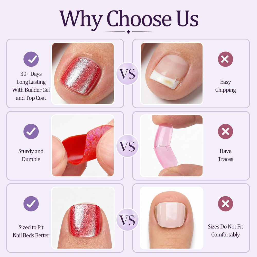 Laza toenails worn with sandals showing polished look and durability