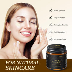 Lazibudgha balm being warmed on hand for easy absorption