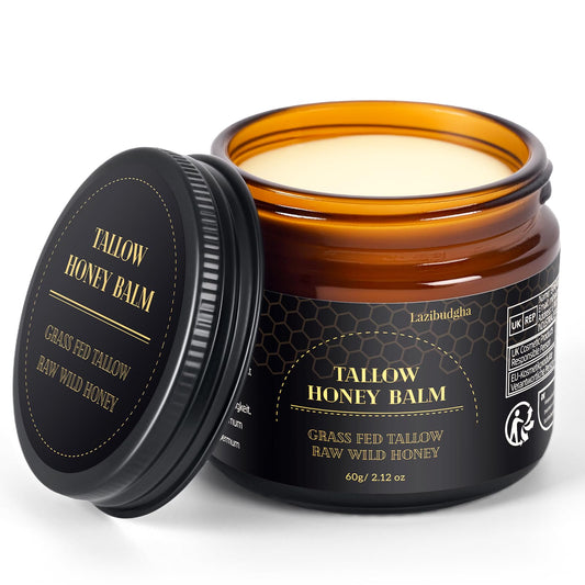Lazibudgha front tin showing product label and compact packaging benefit: easy travel
