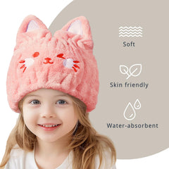 LCBD cap worn by child demonstrating secure fit and hands-free drying