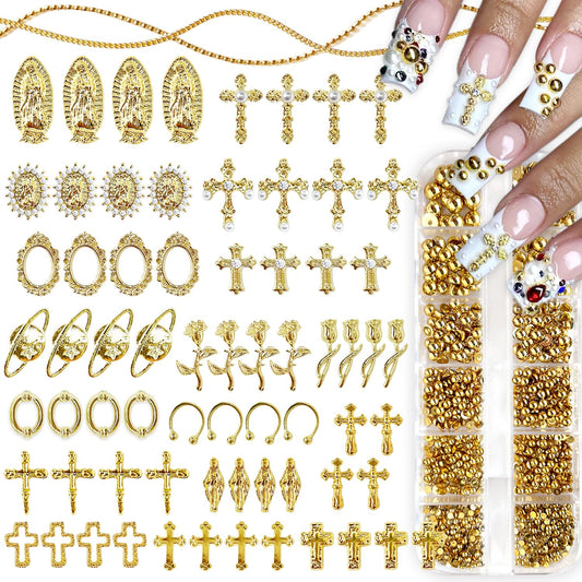 LCiclly box front showing organized gold charms and beads for easy selection