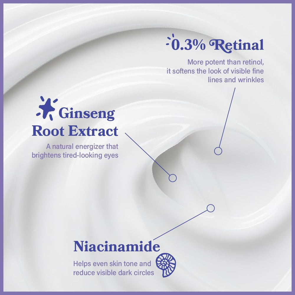 LE GUSHE pump and label detail showcasing retinal content and user ease