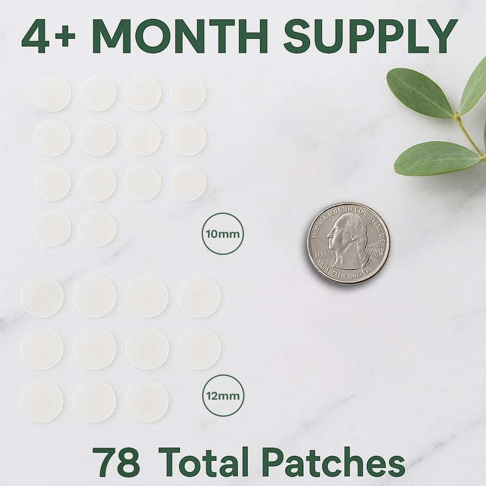 LE GUSHE open package with individual sterile patches highlighting hygiene benefit