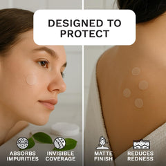 LE GUSHE close-up sheet of circular acne patches showing neat layout