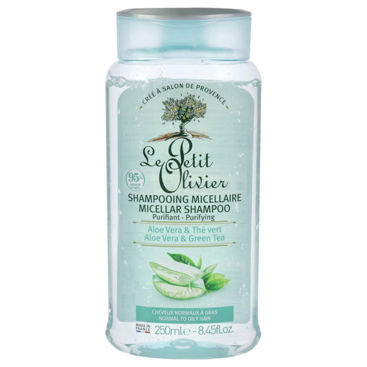 Le Petit Olivier front bottle showing label and ingredient highlights, promotes natural cleansing