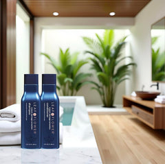Leaf & Flower shampoo pump close-up demonstrating easy dispensing and clean formulation