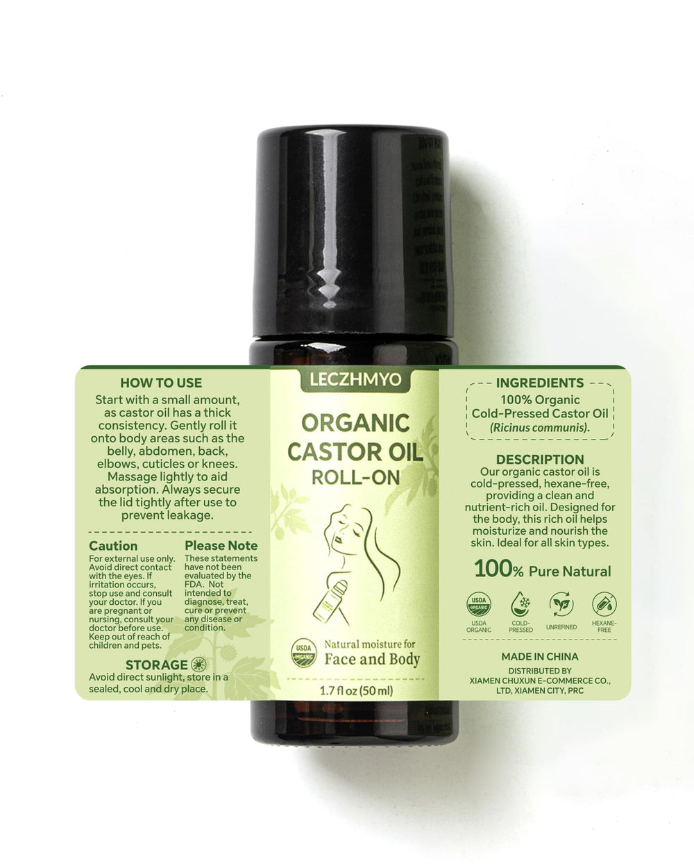 leczhmyo size comparison next to smartphone showing travel-friendly large 1.7 fl oz