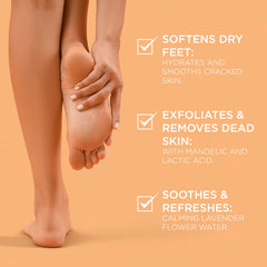 Lee Beauty smooth healed heels after peeling, revealing softer skin