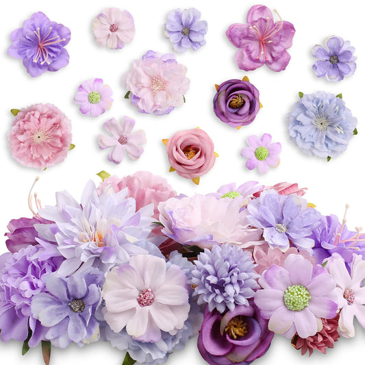 Leery purple rose clips front pack showing set variety and styling options