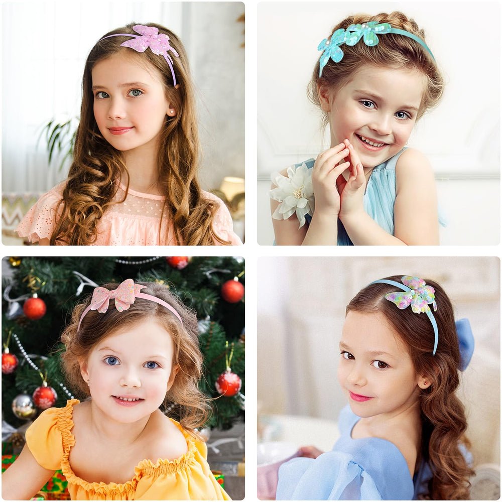 Leery headbands paired with a party dress showing coordinated styling