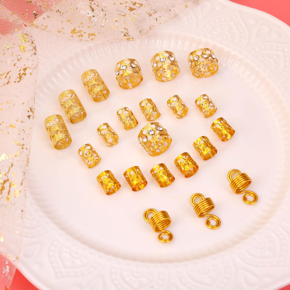 Leeven crystal charms shown on braids adding sparkle and movement