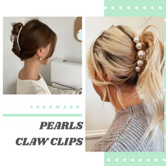 Leezmark clips securing long hair in an updo demonstrating reliable all-day hold