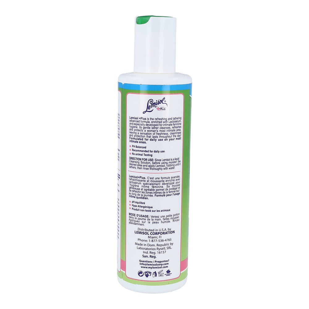Lemisol bottle placed on bathroom shelf next to towel, suggesting everyday fresh use