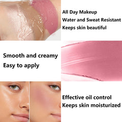 LemonSac blush applied on cheek demonstrating natural healthy color
