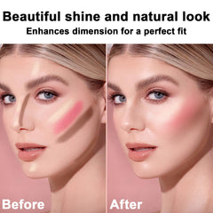 LemonSac bronzer applied on cheek demonstrating natural sculpting