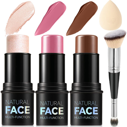 LemonSac three cream contour sticks front view for portable sculpting