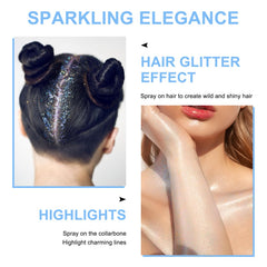 Hair streak with LemonSac shimmer highlighting color and adding luminous dimension