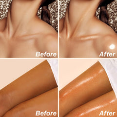 LemonSac mixed into foundation swatch showing customizable radiance benefit