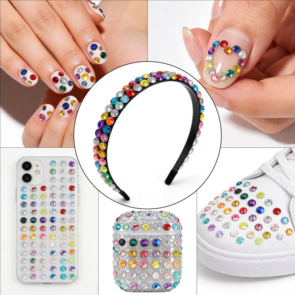 LERBOU open box with clear compartments displaying organized nail art supplies