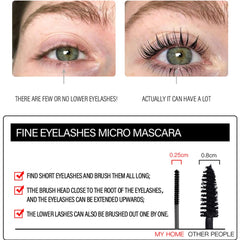 LESITI black mascara stroke showing smooth texture and intense pigment benefit