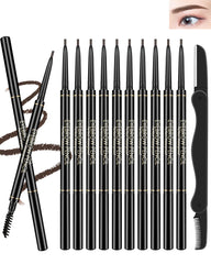 Lestpola front packaging showing full 12-piece dark brown brow pencil set, reliable supply