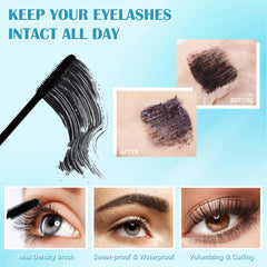 Lestpola black mascara texture swipe on paper showing smooth fiber-rich finish benefit