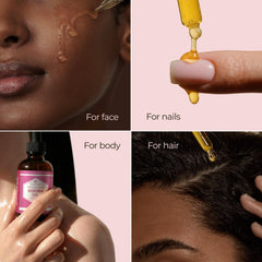 Leven Rose massaged into cuticles to soften nails and nourish skin