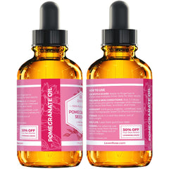 Using Leven Rose pomegranate oil on hair ends to reduce frizz and add glossy shine