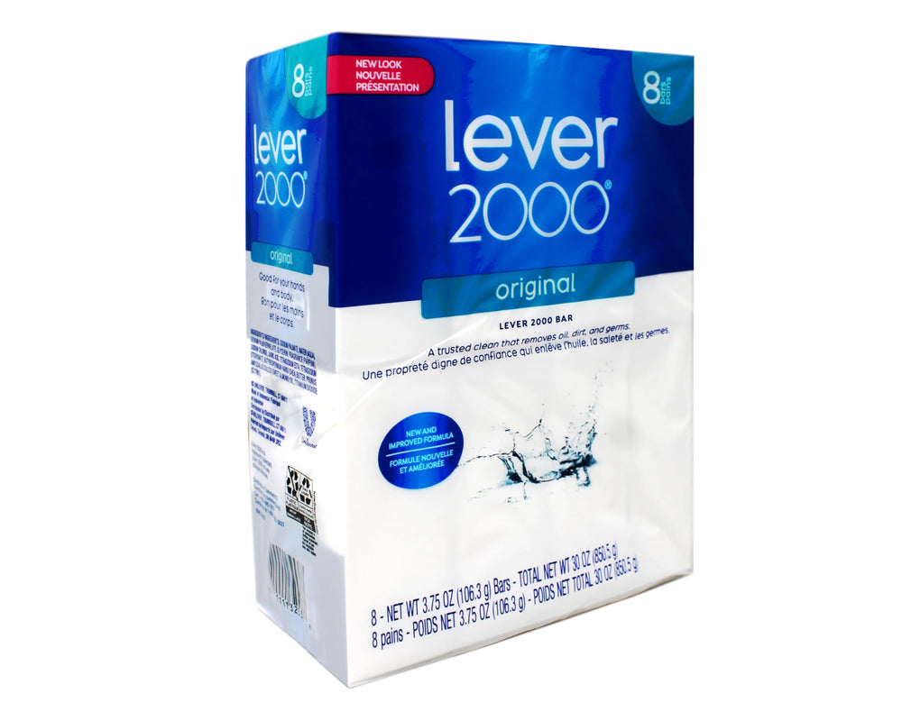 Lever 2000 front packaging showing eight bars and clear labeling for convenient supply