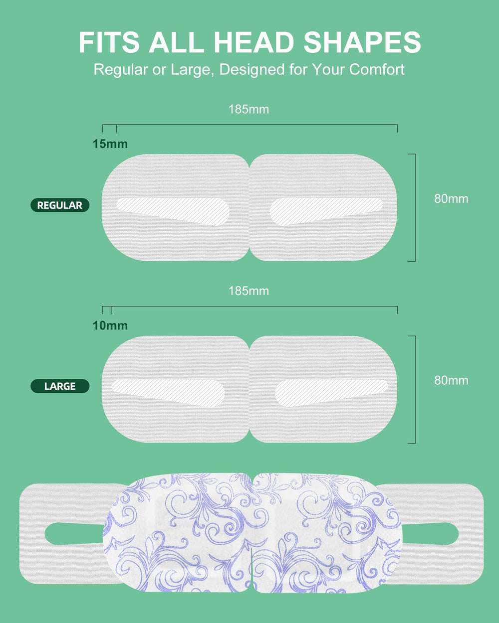 LEXNHOM size comparison regular and large showing fit options