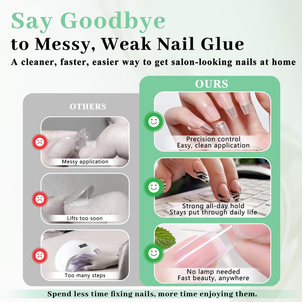 LEYKOSH semi-solid gel texture on applicator highlighting controlled flow and fast set