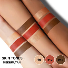 Lezero highlighter swipe on skin highlighting soft luminous finish